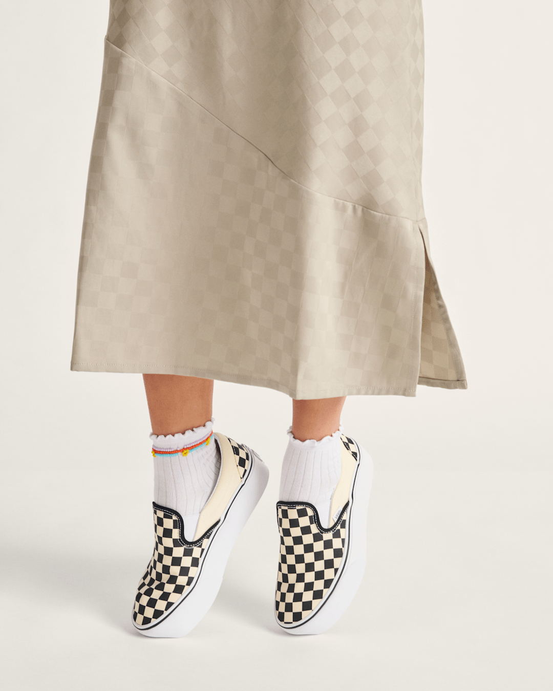Vans Classic Slip-On Stackform Checkerboard Black/Classic White Shoe