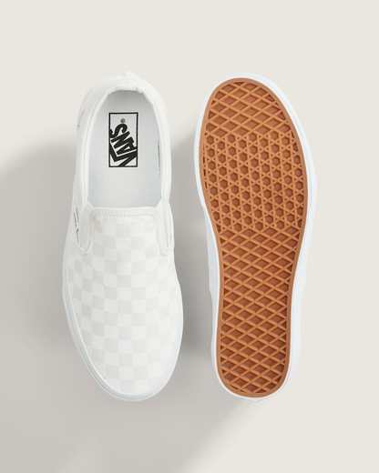 Vans Classic Checkerboard Slip-On True White/True White Classics Shoe