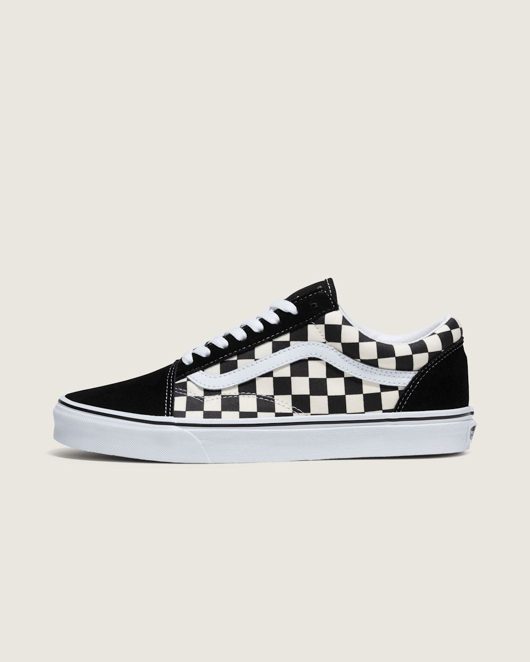 Vans Old Skool Checkerboard Shoe in Checkerboard Black / White