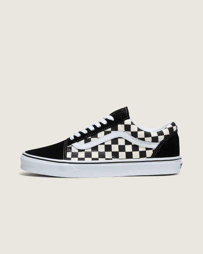 Vans Old Skool Checkerboard Shoe in Checkerboard Black / White
