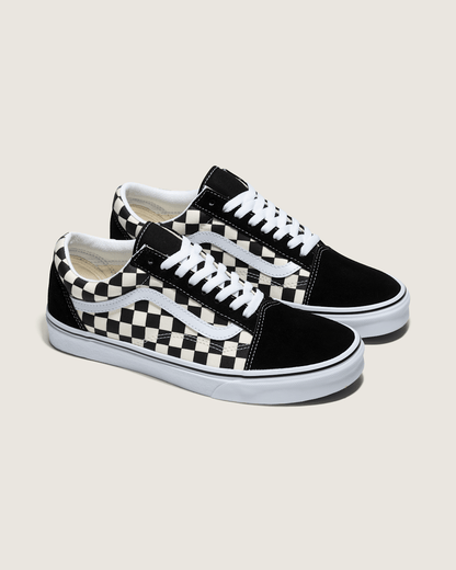 Vans Old Skool Checkerboard Shoe in Checkerboard Black / White
