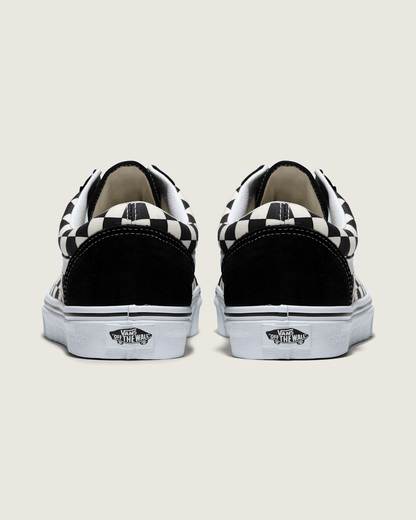 Vans Old Skool Checkerboard Shoe in Checkerboard Black / White