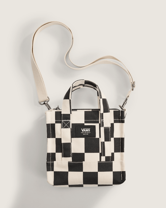 Vans Lil Pergs Checkerboard Tote Bag in Antique White / Black