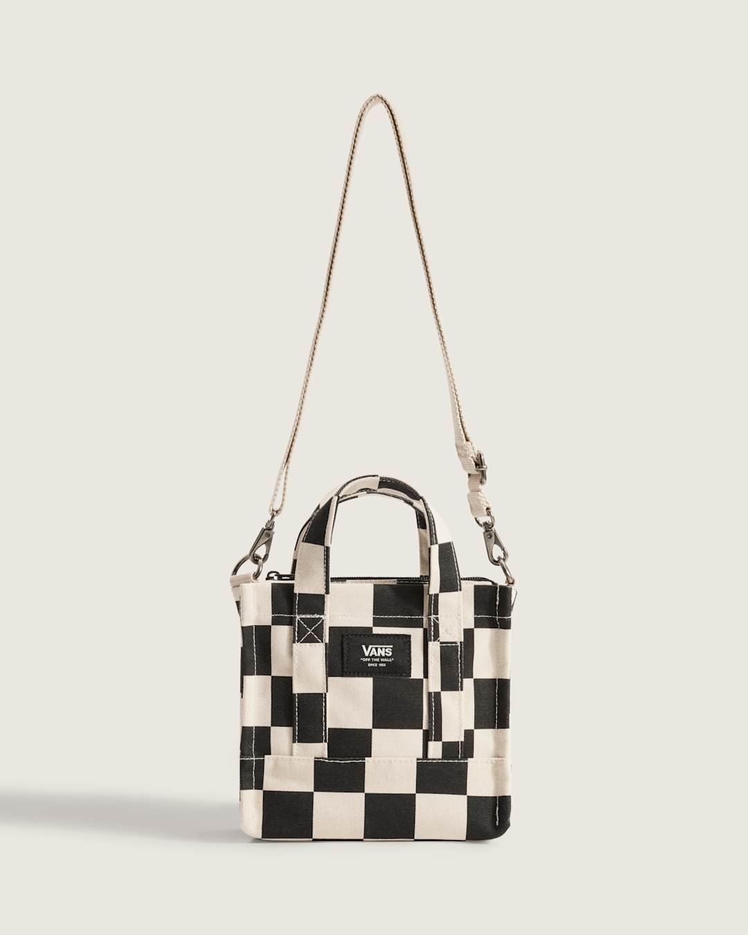 Vans Lil Pergs Checkerboard Tote Bag in Antique White / Black