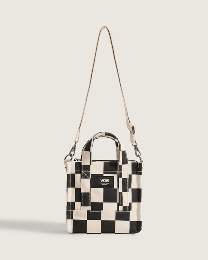 Vans Lil Pergs Checkerboard Tote Bag in Antique White / Black