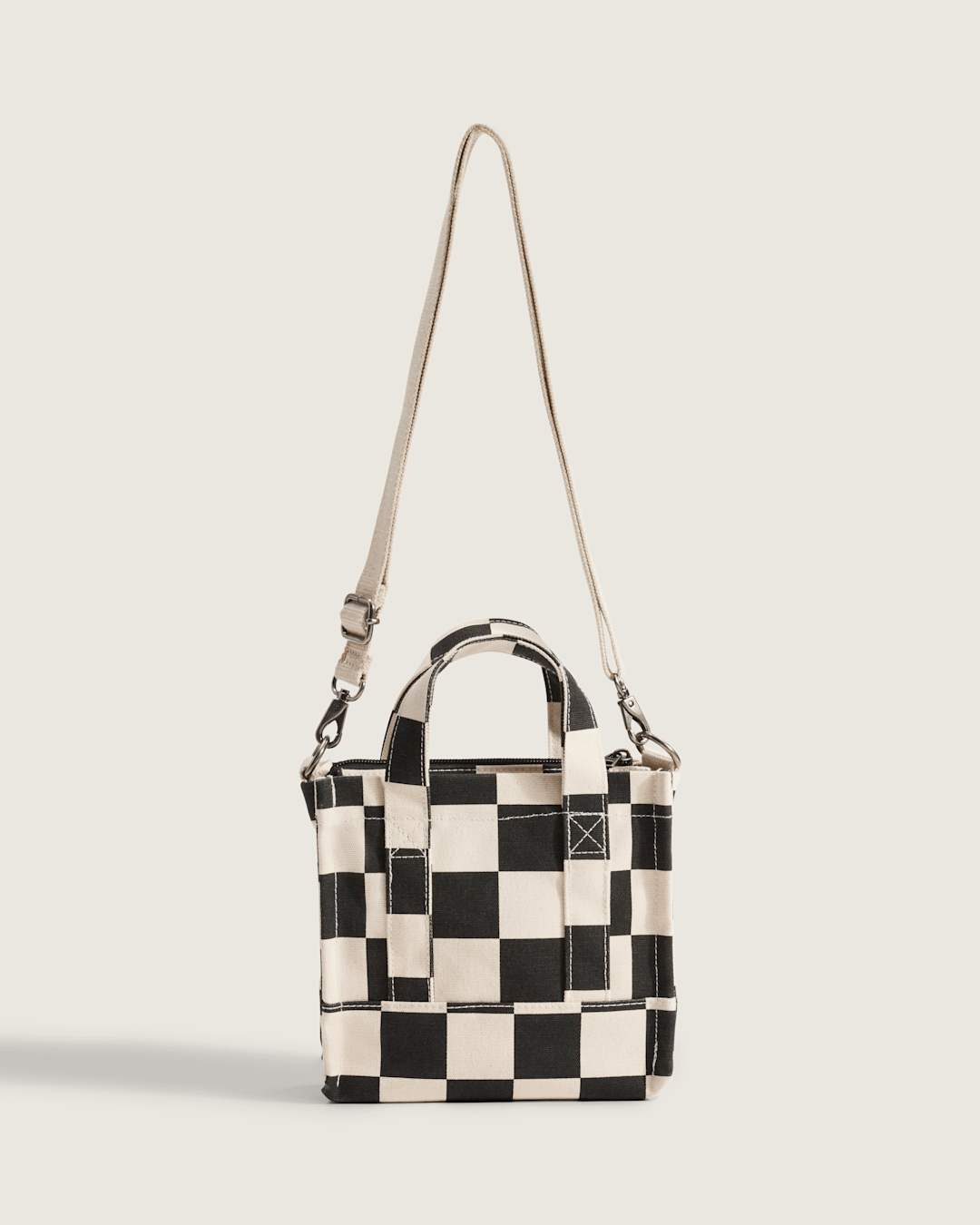 Vans Lil Pergs Checkerboard Tote Bag in Antique White / Black