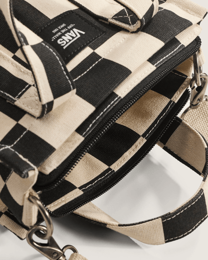 Vans Lil Pergs Checkerboard Tote Bag in Antique White / Black