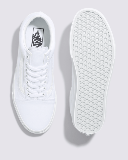 Vans Old Skool Wide Canvas True White Classics Shoe