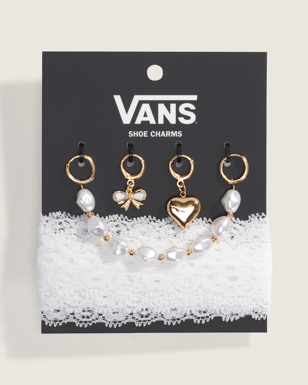 Vans Vans Pearl and Lace Shoe Charm Set in White