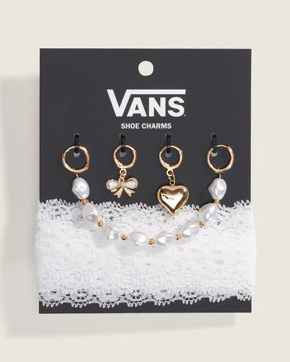 Vans Vans Pearl and Lace Shoe Charm Set in White