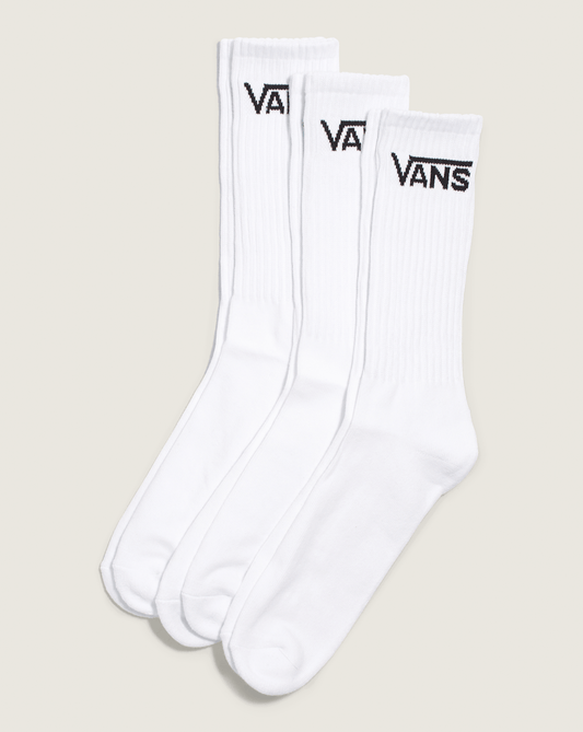 Vans Classic Crew Socks 3-Pack in White