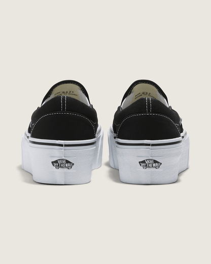 Vans Classic Slip-On Platform Shoe in Black / True White