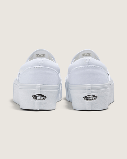 Vans Classic Slip-On Platform Shoe in True White