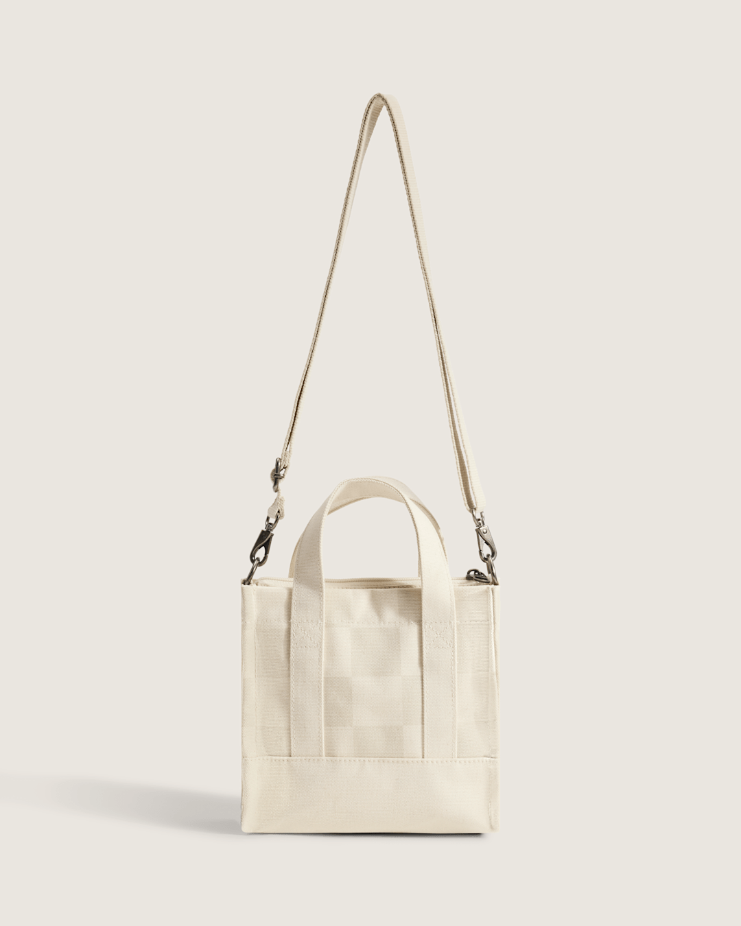 Vans Lil Pergs Checkerboard Tote Bag in Oatmeal Beige