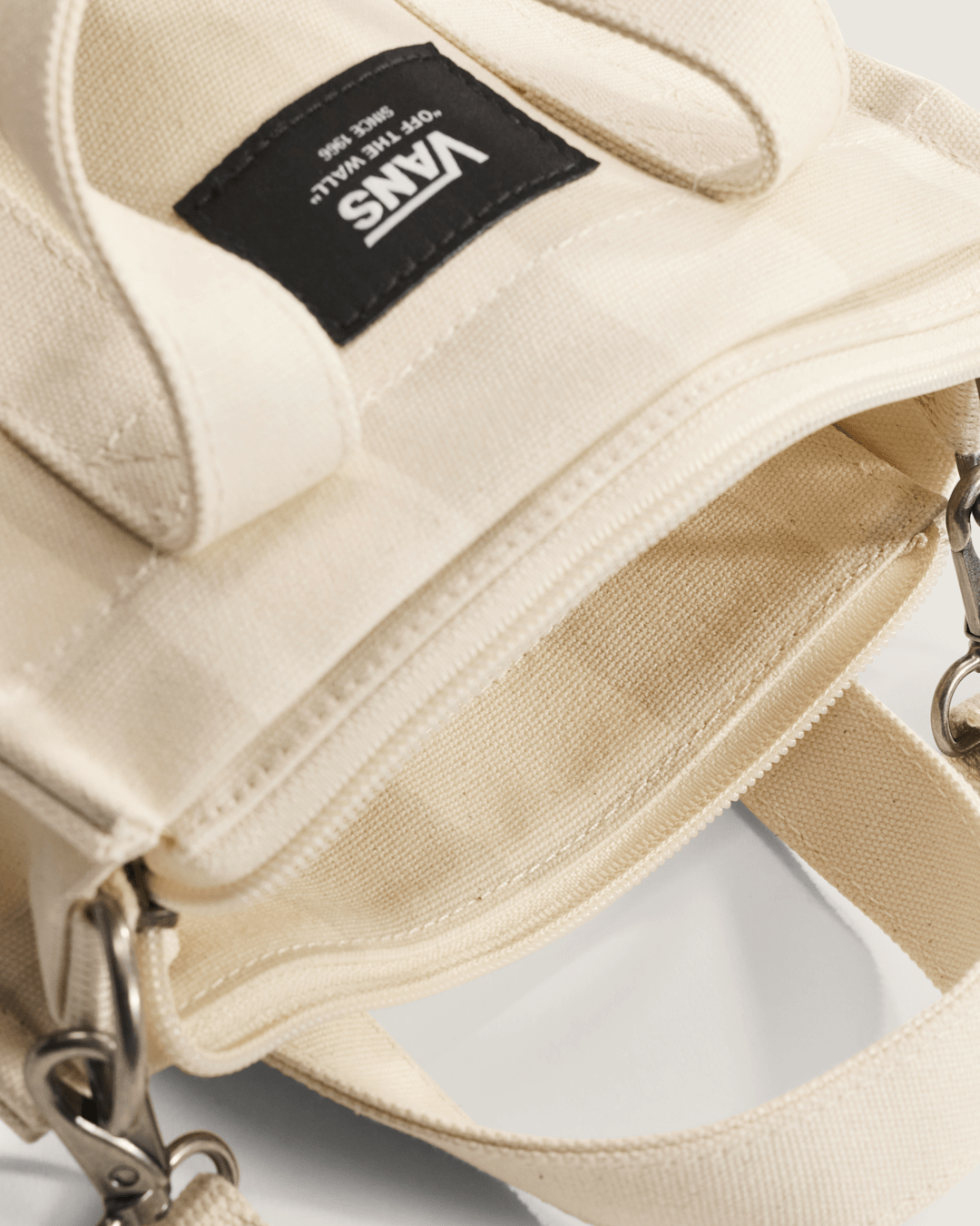 Vans Lil Pergs Checkerboard Tote Bag in Oatmeal Beige