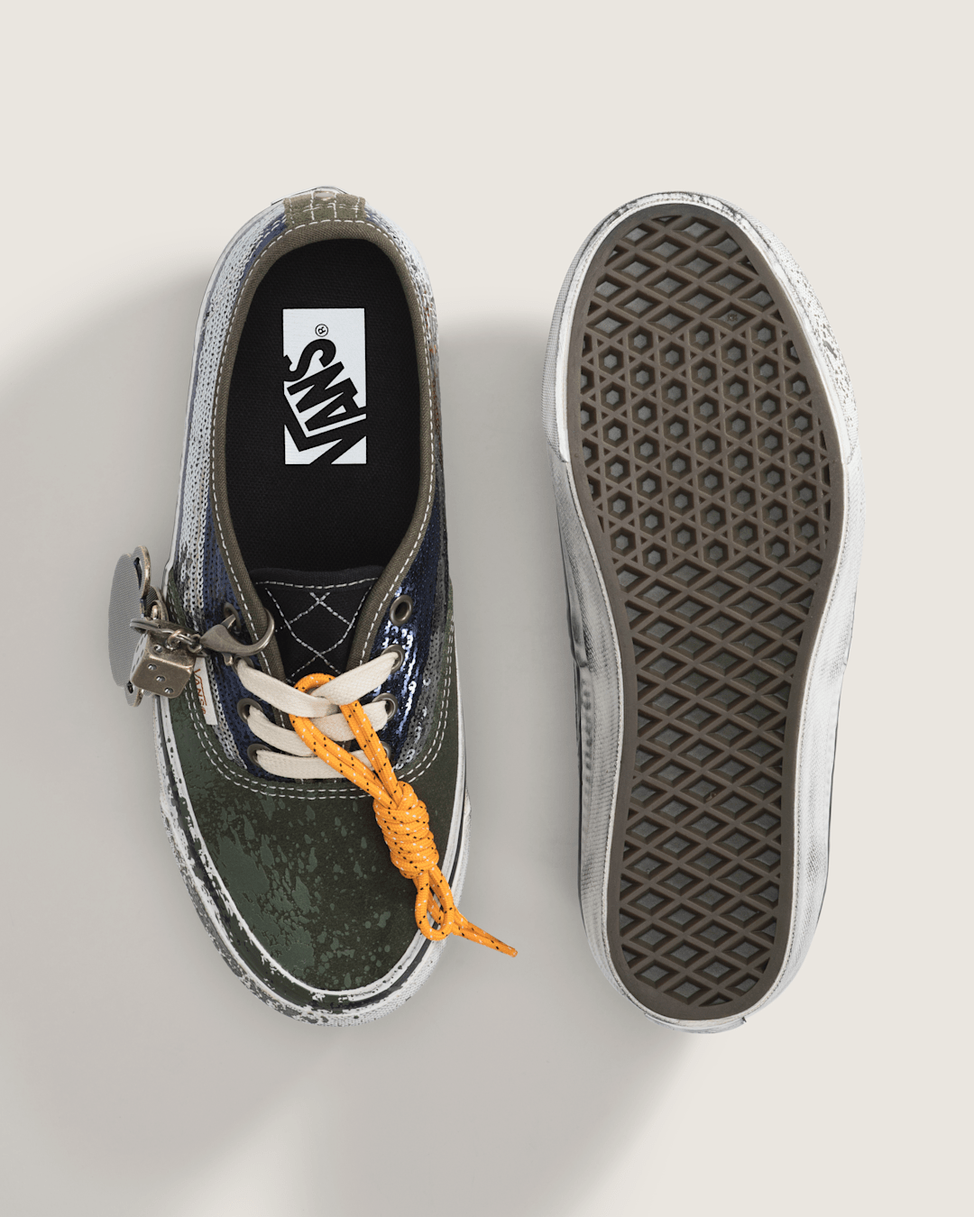 Vans Premium Authentic "Charms" Shoe in Green / Blue