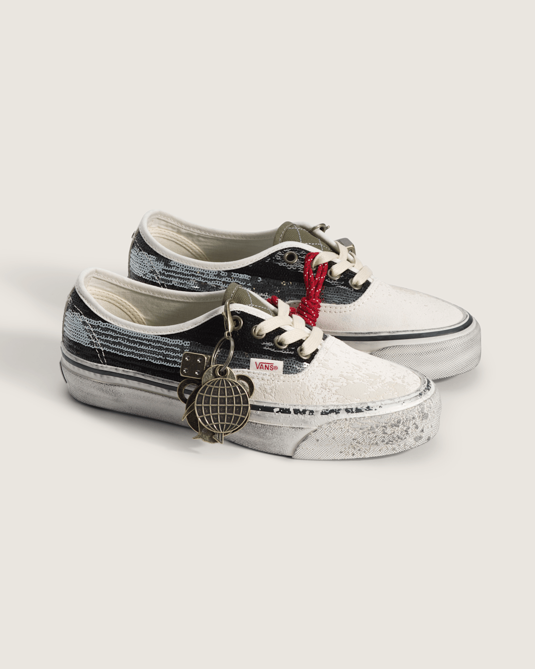Vans Premium Authentic "Charms" Shoe in Black / White