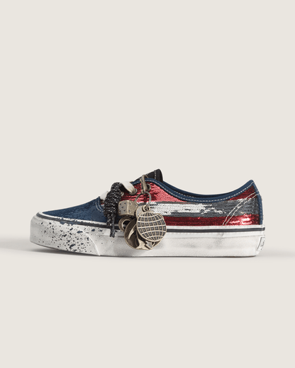Vans Premium Authentic "Charms" Shoe in Red / Navy