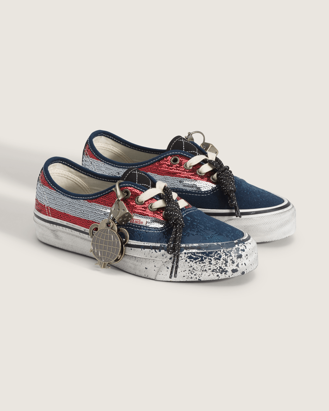Vans Premium Authentic "Charms" Shoe in Red / Navy