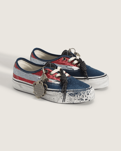 Vans Premium Authentic "Charms" Shoe in Red / Navy