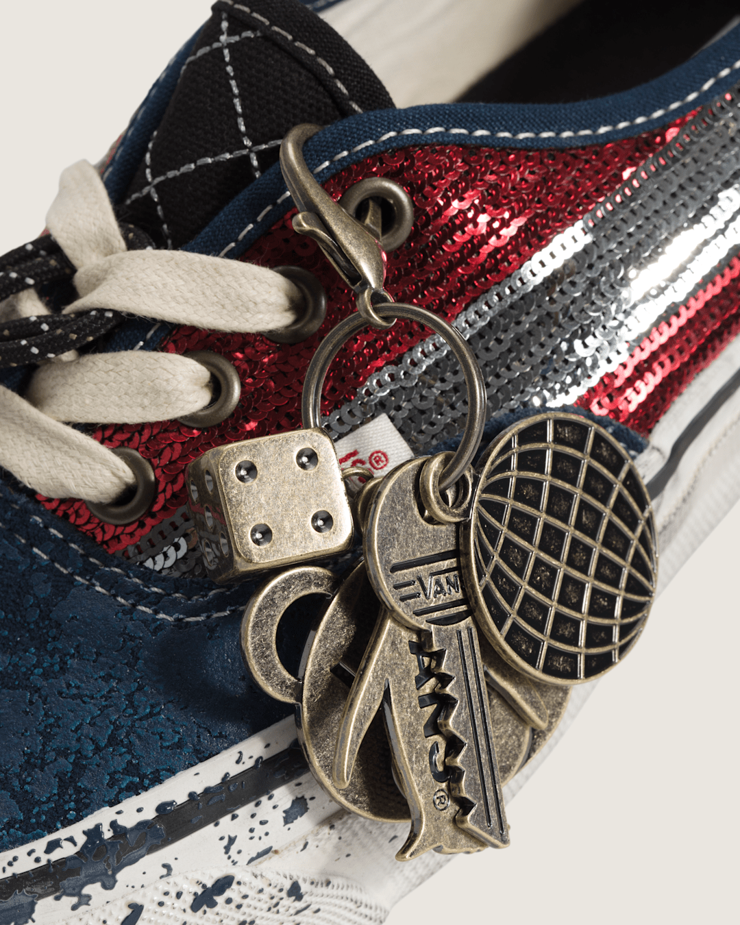 Vans Premium Authentic "Charms" Shoe in Red / Navy
