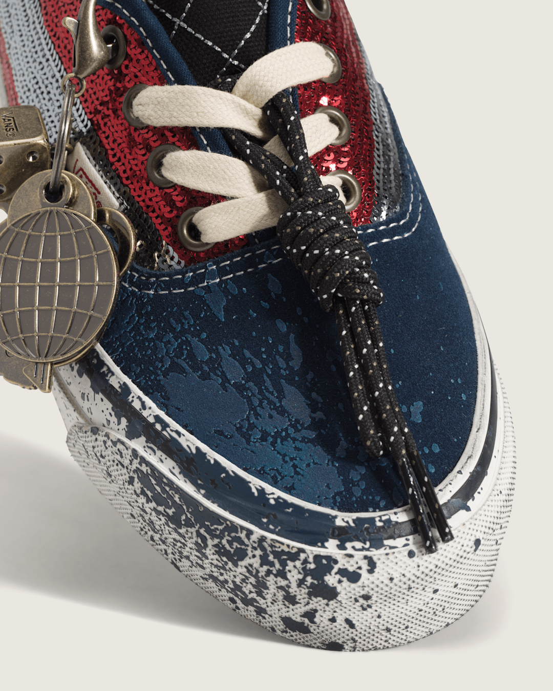 Vans Premium Authentic "Charms" Shoe in Red / Navy