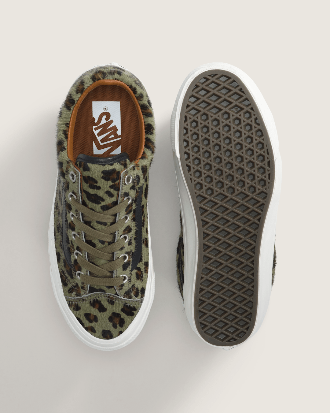 Vans Premium Old Skool 36 Shoe in Cheetah Olive Green