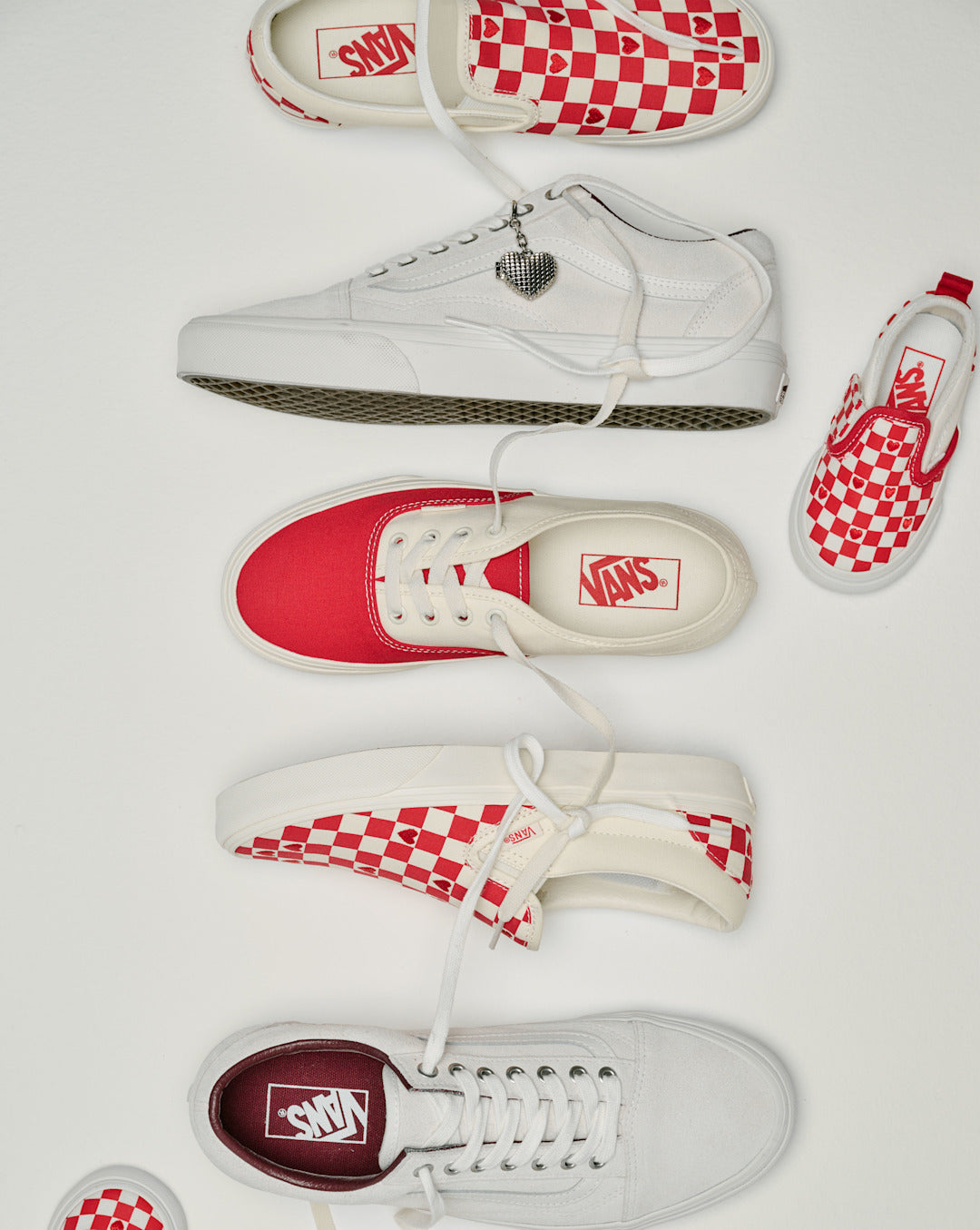 Vans Classic Slip-On Checkerboard Shoe in Checkerboard Racing Red