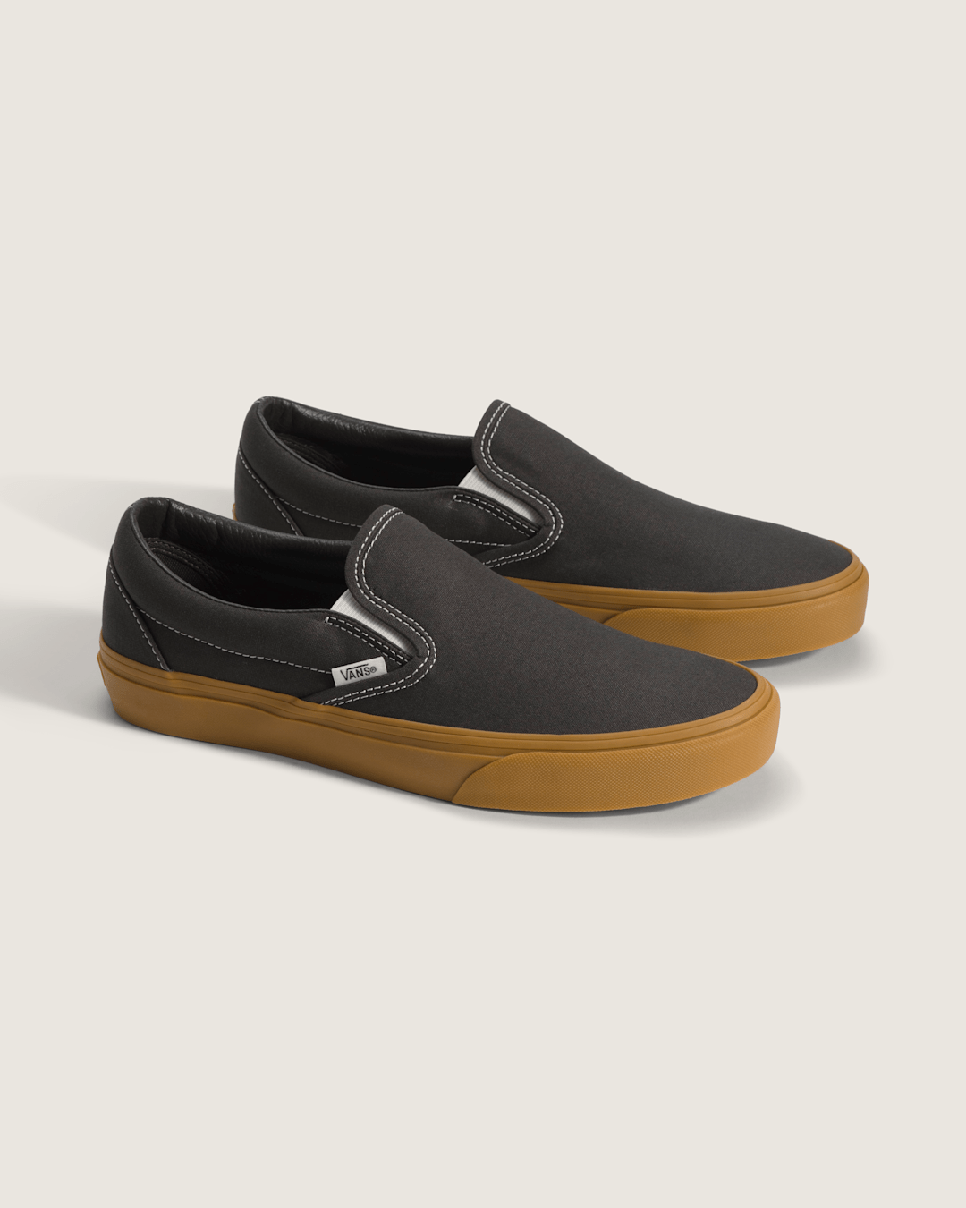 Vans Classic Slip-On Shoe in Gum Faded Black
