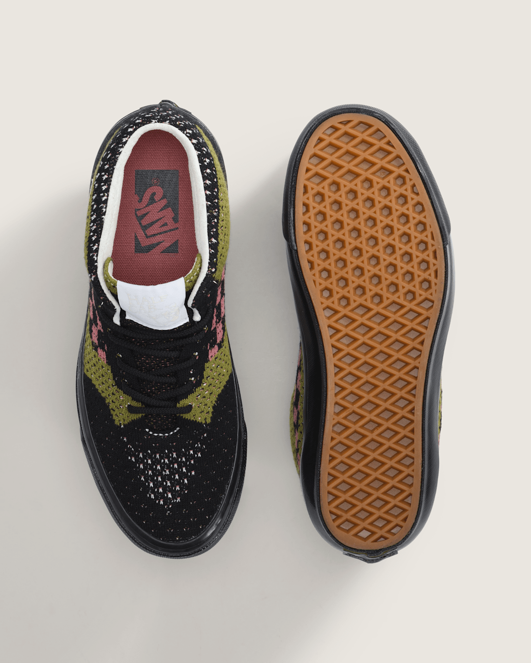 Vans Premium Half Cab Shoe in Black / Aged Green