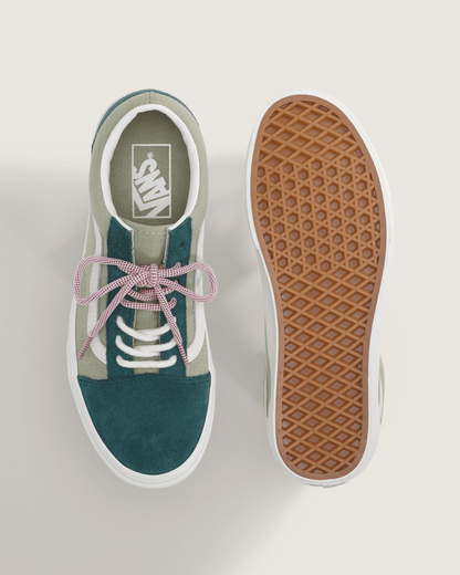 Vans Old Skool Shoe in Pink / Green