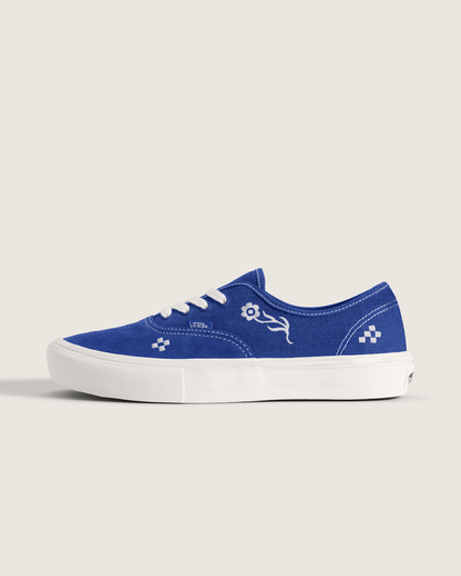 Vans Authentic Shoe in Blue / Marshmallow White