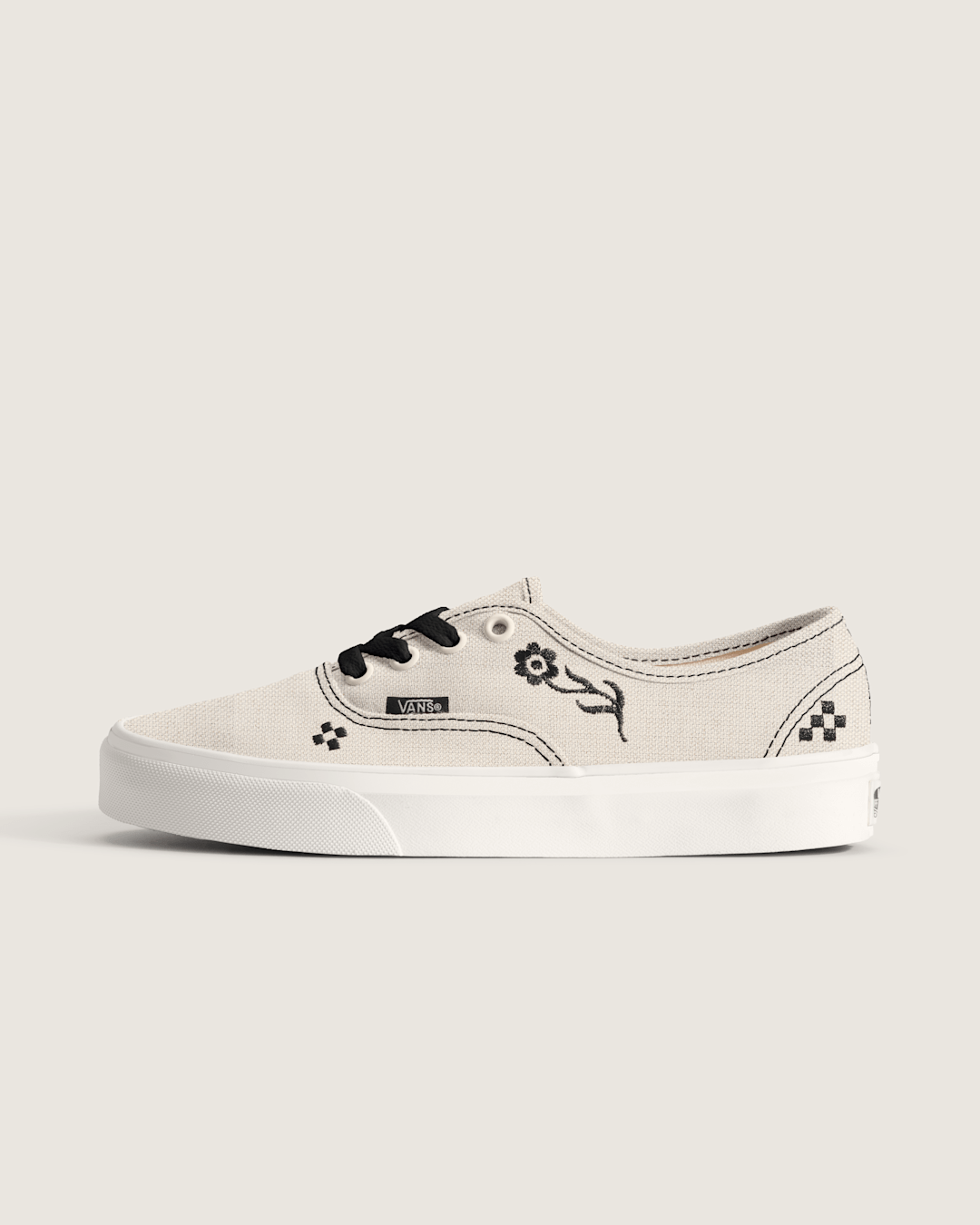 Vans Authentic Shoe in Beige / Black