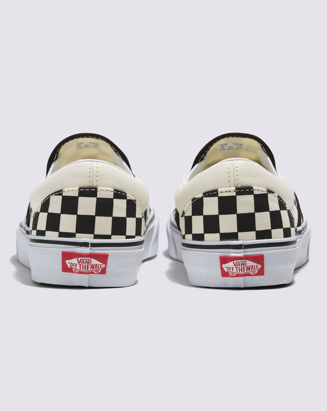 Vans Classic Slip-On Wide Checkerboard Shoe in Checkerboard Black / Classic White