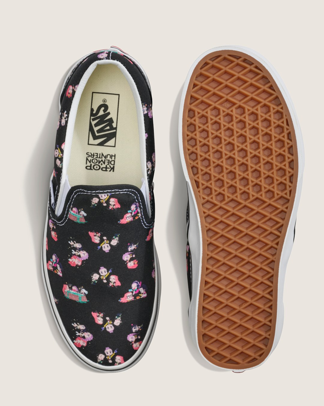 Vans KPop Demon Hunters x Vans Classic Slip-On Shoe in Kpop Demon Hunters Black