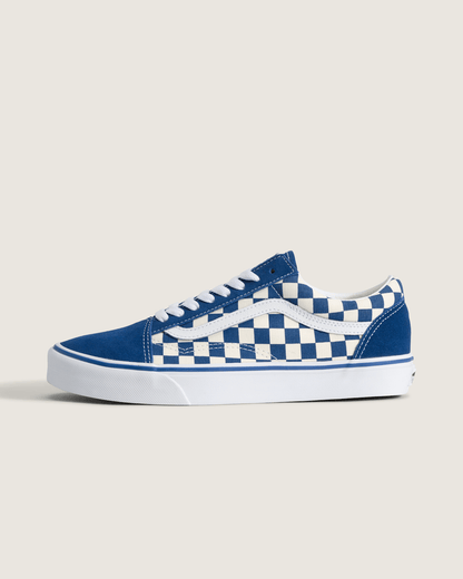 Vans Old Skool Checkerboard Shoe in Checkerboard True Blue / White