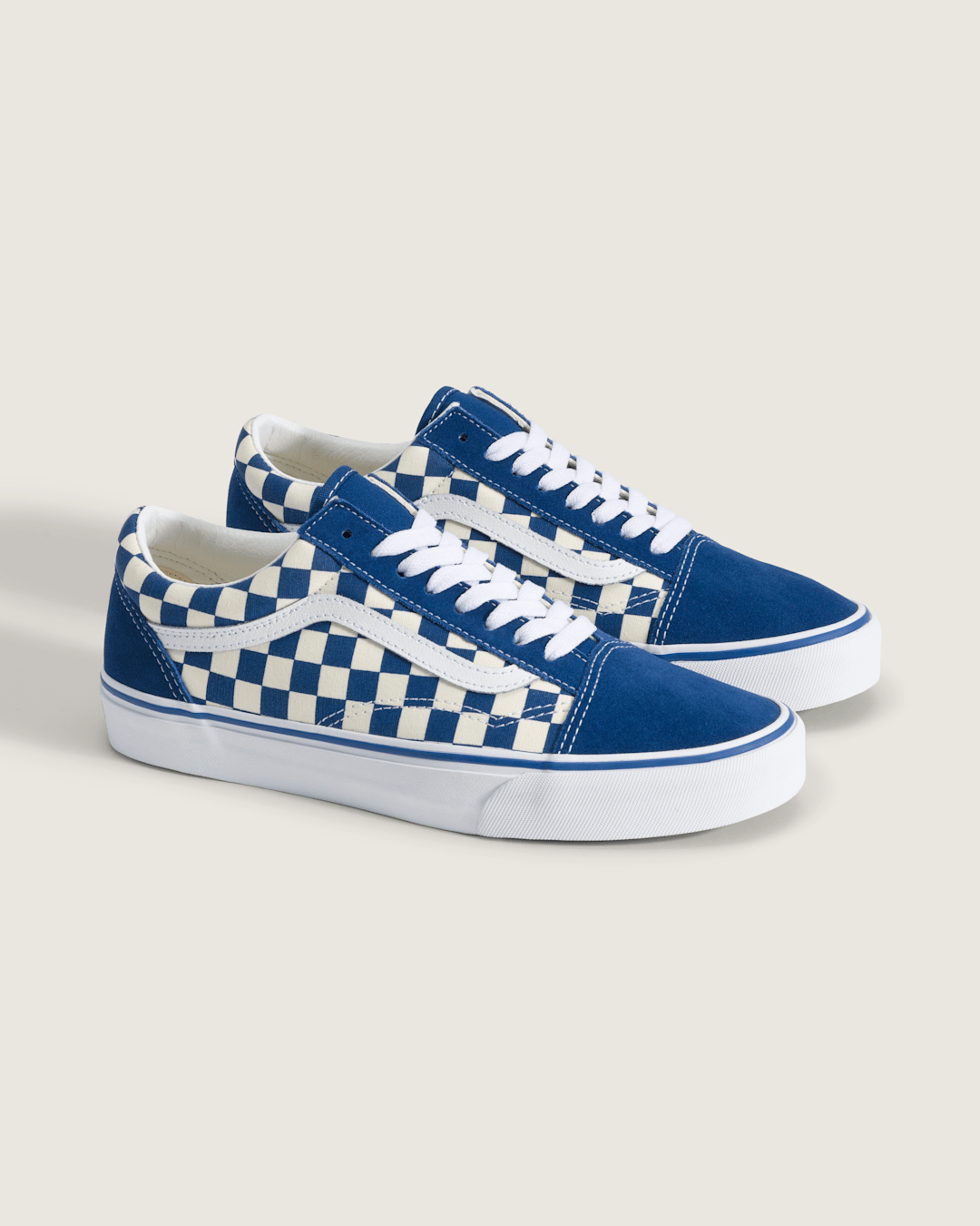 Vans Old Skool Checkerboard Shoe in Checkerboard True Blue / White