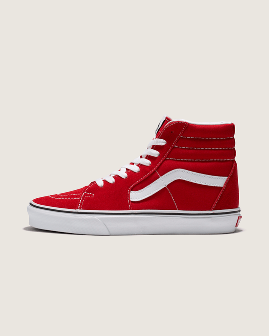 Vans Sk8-Hi Shoe in Racing Red / True White