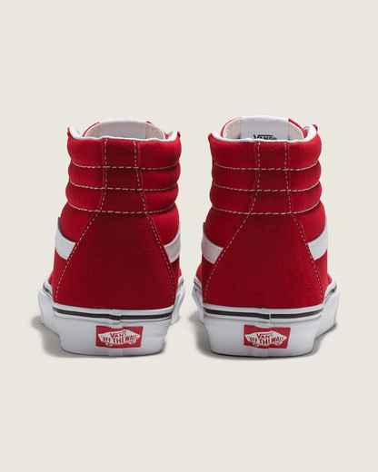 Vans Sk8-Hi Shoe in Racing Red / True White