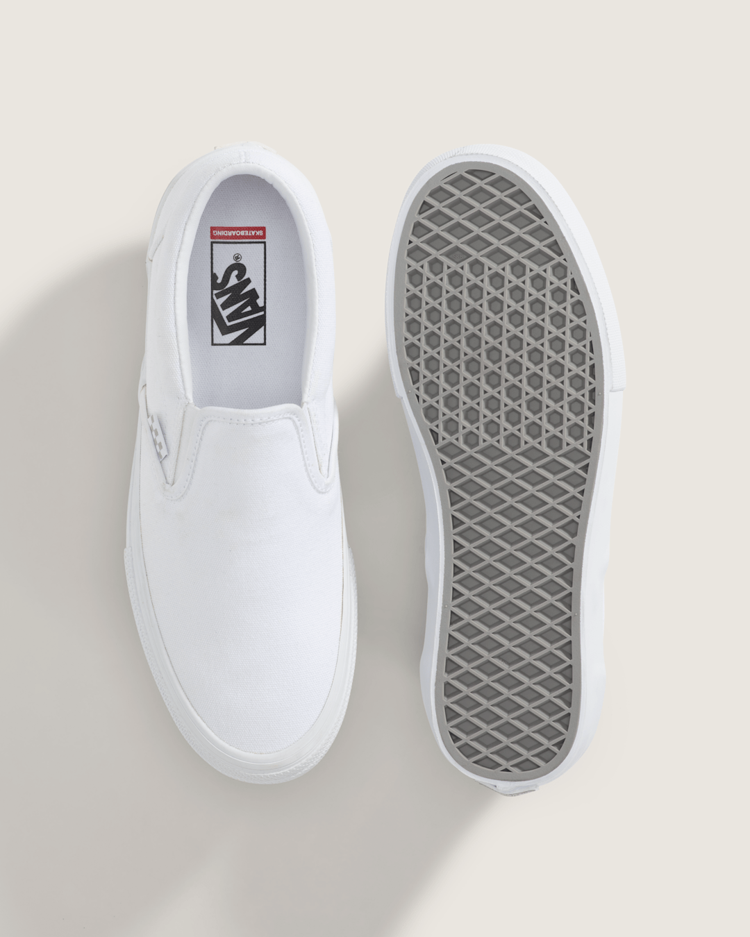 Vans Skate Slip-On True White Skate Shoe