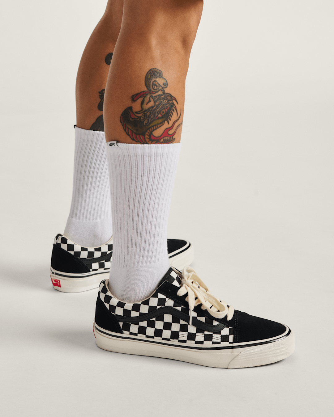 Vans Premium Old Skool Checkerboard Shoe in Black / White
