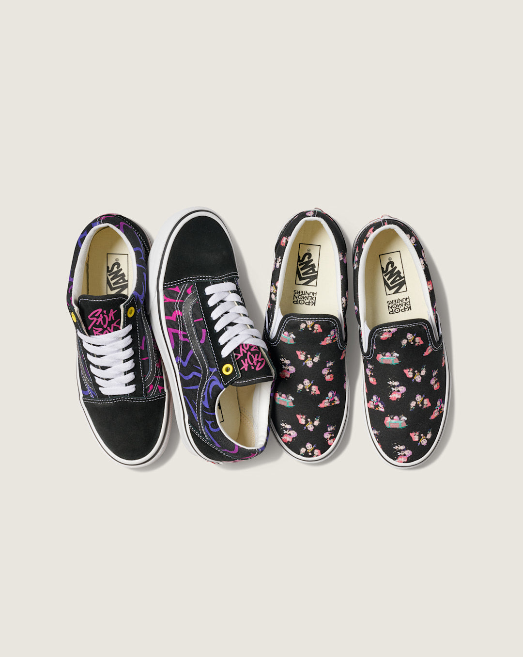 Vans KPop Demon Hunters x Vans Old Skool Shoe in Kpop Demon Hunters Black / Purple