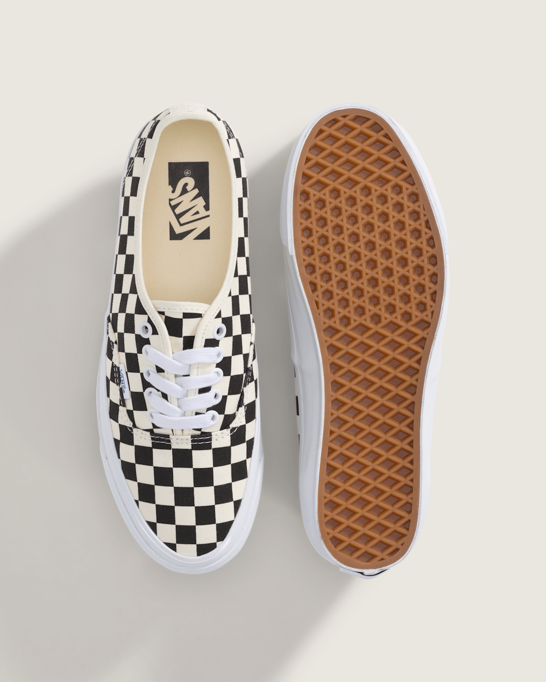 Vans Premium Authentic Checkerboard Shoe in Checkerboard Black / Off White
