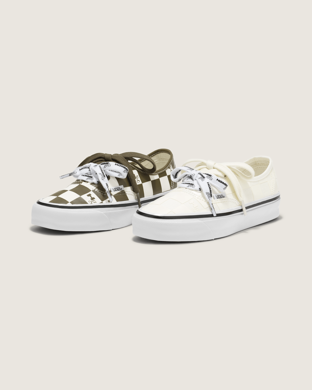 Vans OTW by Vans X HommeGirls Authentic 44 in Checkerboard Marshmallow White