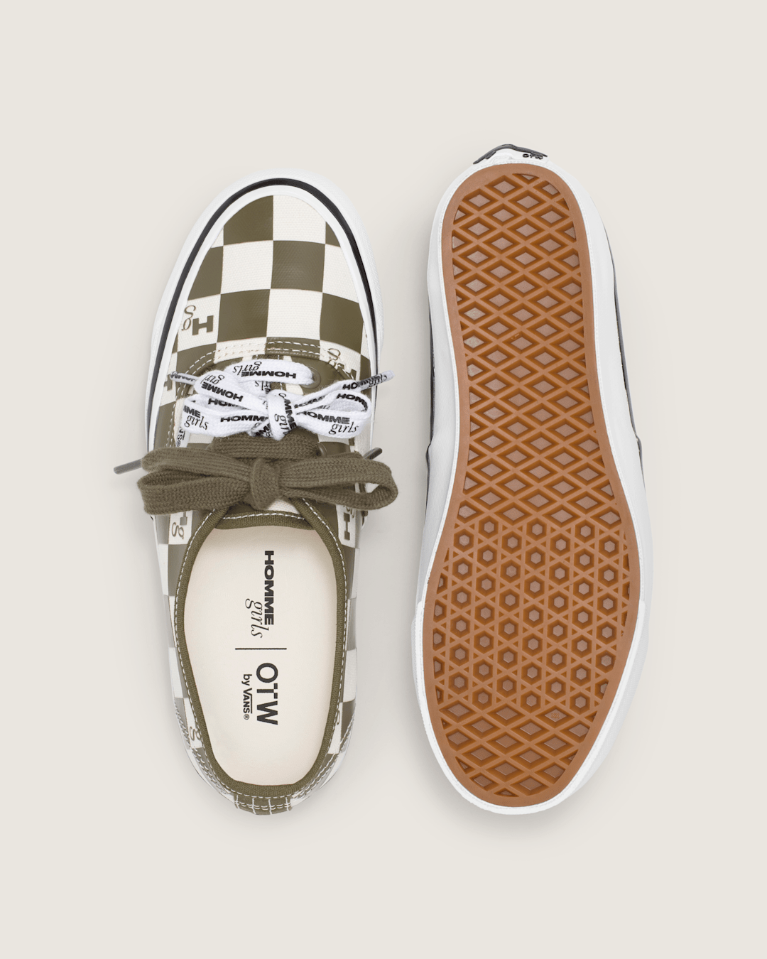 Vans OTW by Vans X HommeGirls Authentic 44 in Checkerboard Military Green
