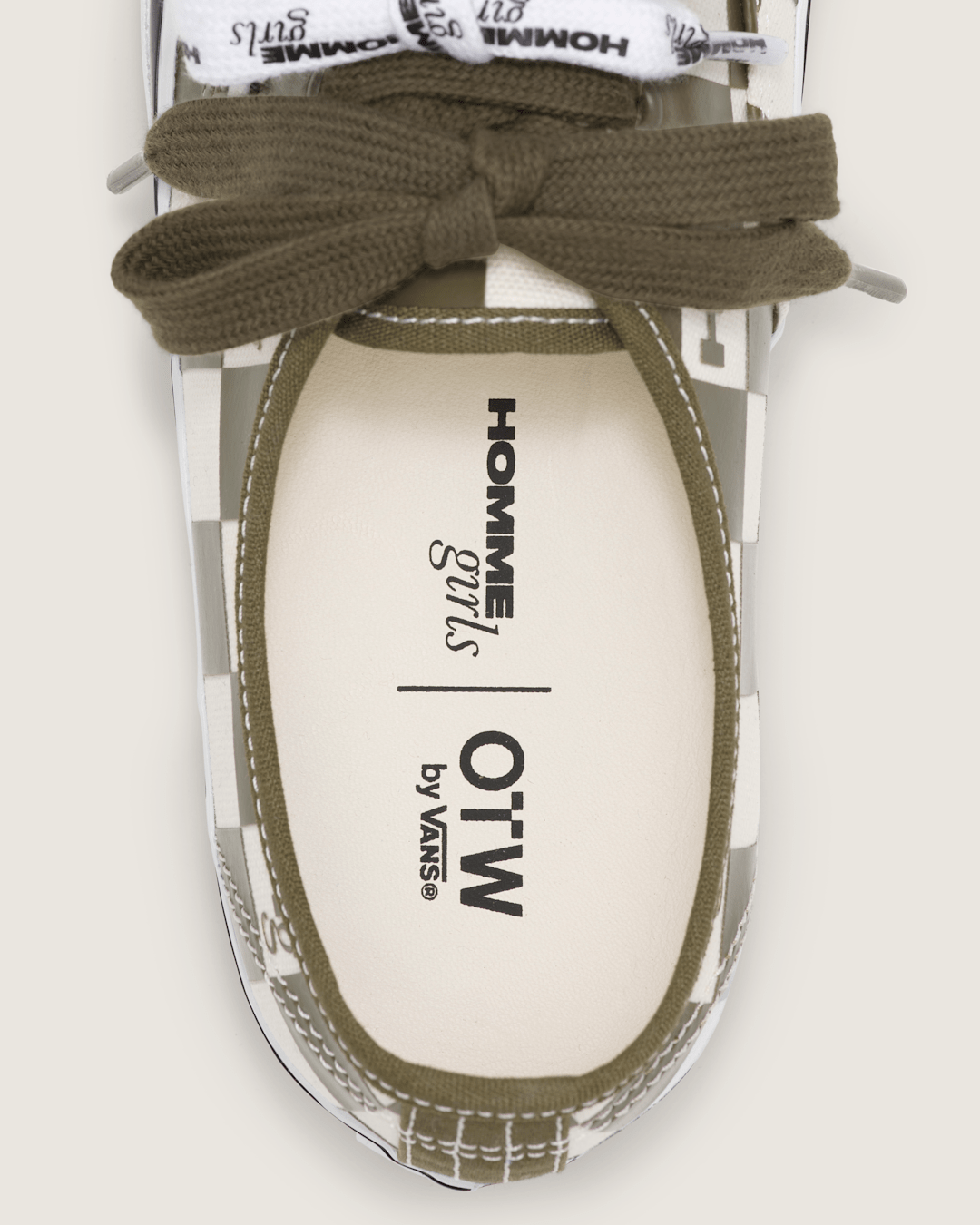 Vans OTW by Vans X HommeGirls Authentic 44 in Checkerboard Military Green