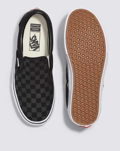 Vans Customs Classic Slip-On Checkerboard Wide Shoe in Customs