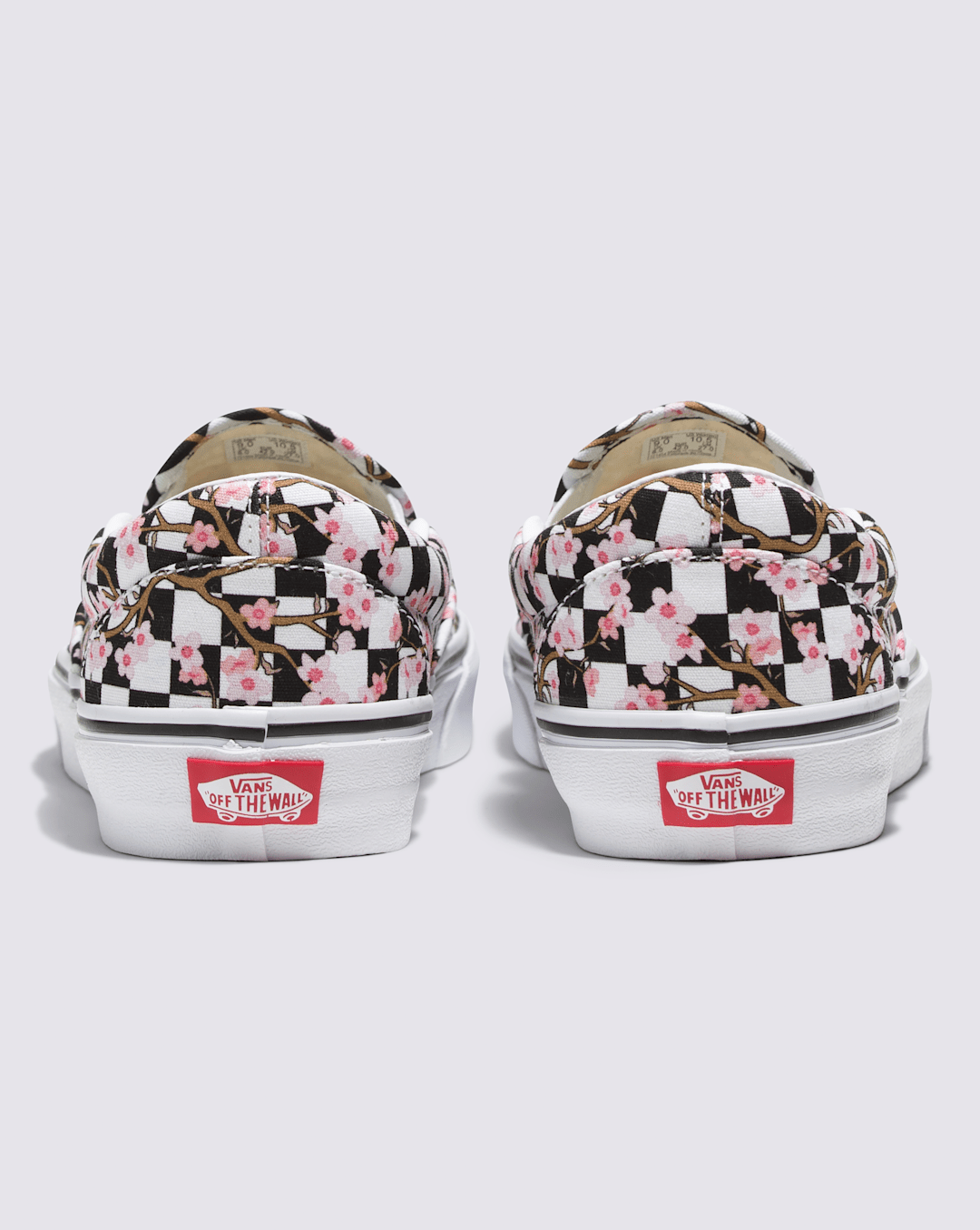 Vans Customs Classic Slip-On Checkerboard Shoe in Cherry Blossom Pink / Black