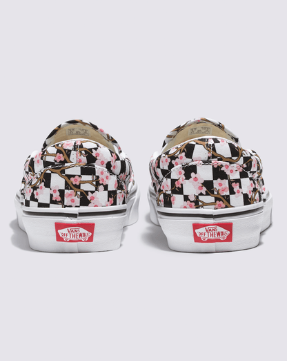 Vans Customs Classic Slip-On Checkerboard Shoe in Cherry Blossom Pink / Black