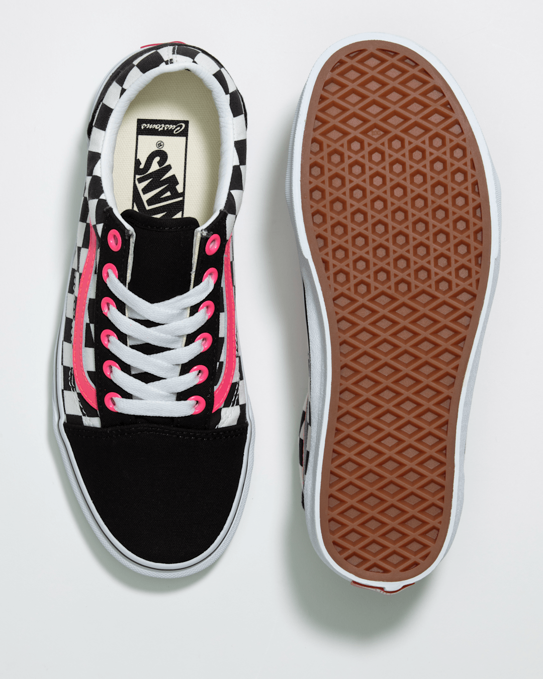 Vans Customs Old Skool Checkerboard Shoe in Customs